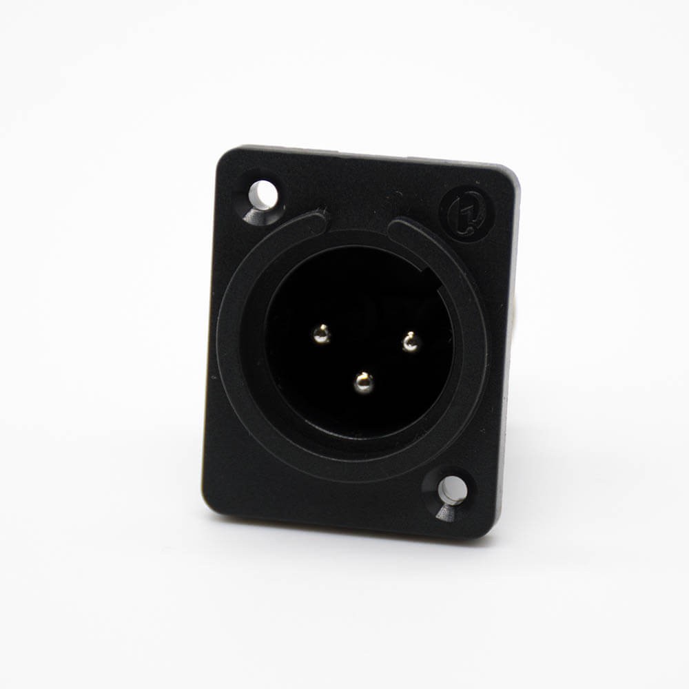 XLR Combo Jack 3 Pole Vertical Type XLR Male Audio Mixer Cannon Connector Straight