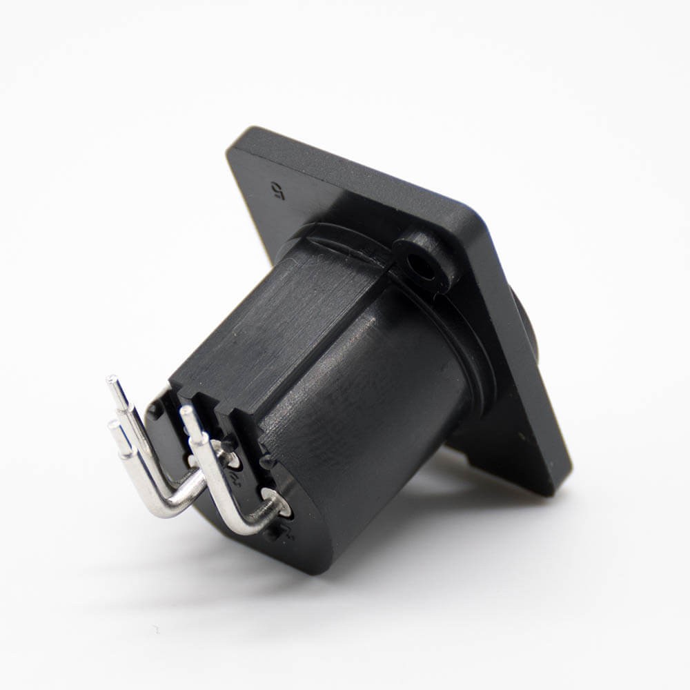 XLR Jack 3 Pole Vertical Type XLR Male 90° Audio Mixer Cannon Connector