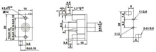 PCB Mount RCA Socket Connector Black From Straight Type for Panel