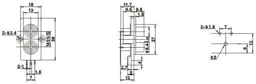 RCA Female Audio Connector Jack Socket 90 Degree for PCB Mount