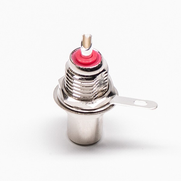 RCA Jack Connector Female Straight Push on Solder Type for Cable