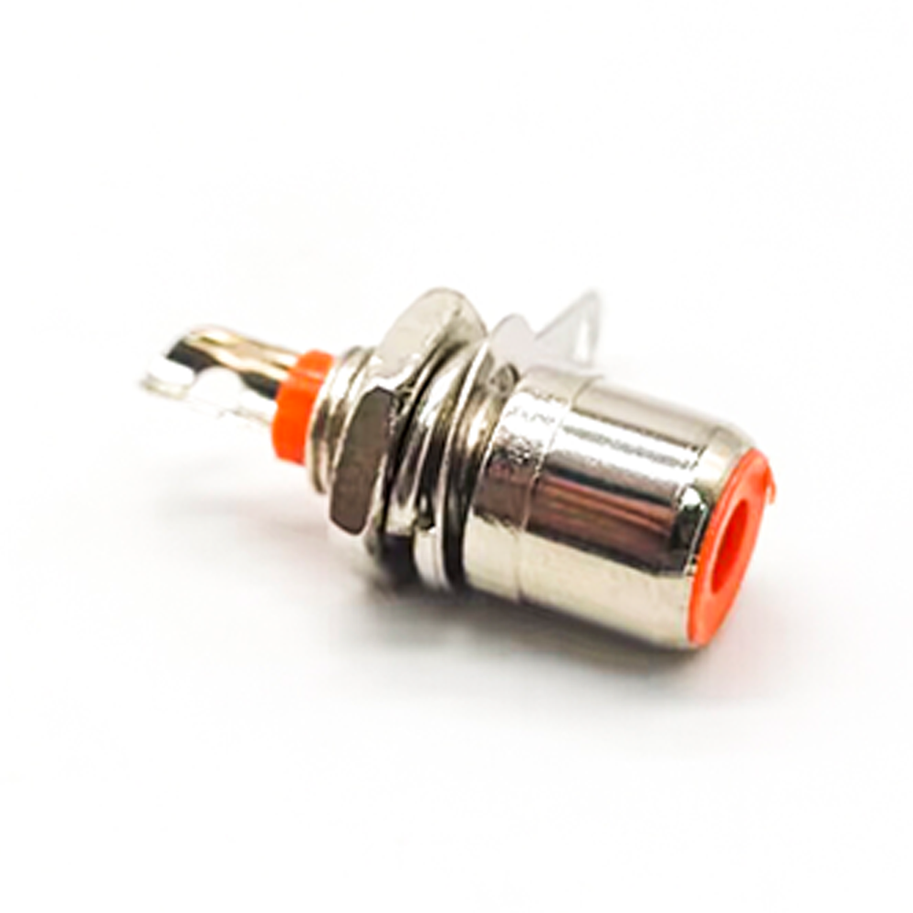 RCA Jack Connector Female Straight Push on Solder Type for Cable