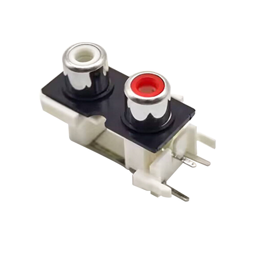 RCA Jack Connector Receptacle Socket for PCB Mount 90Degree