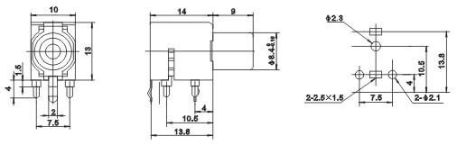 RCA Red Color Connector Right Angle Female For PCB Board