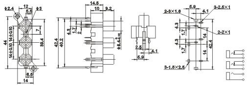 White Color RCA Female Straight Type Socket With Screw for PCB Mount