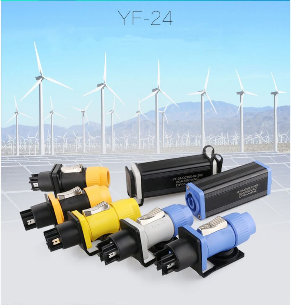 YF24 High Current Male Connector Stage Lighting Power Plug Ip65