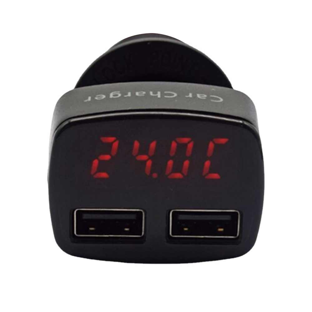 Original Cigarette Lighter Car Charger 3.1A High Current with Voltage Current and Temperature Display Four-in-One Charging