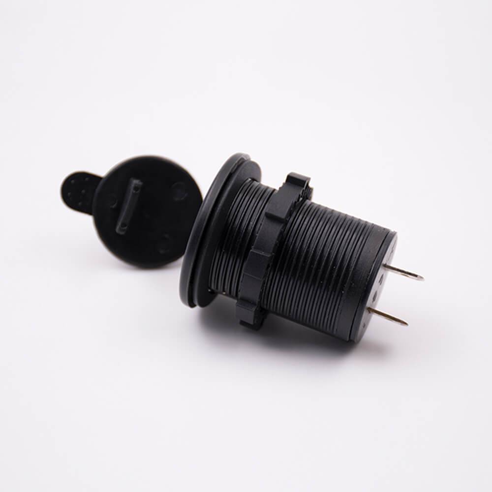Single USB Car Charger With Dust Cover Voltage Digital Display 5V 2.1A Socket