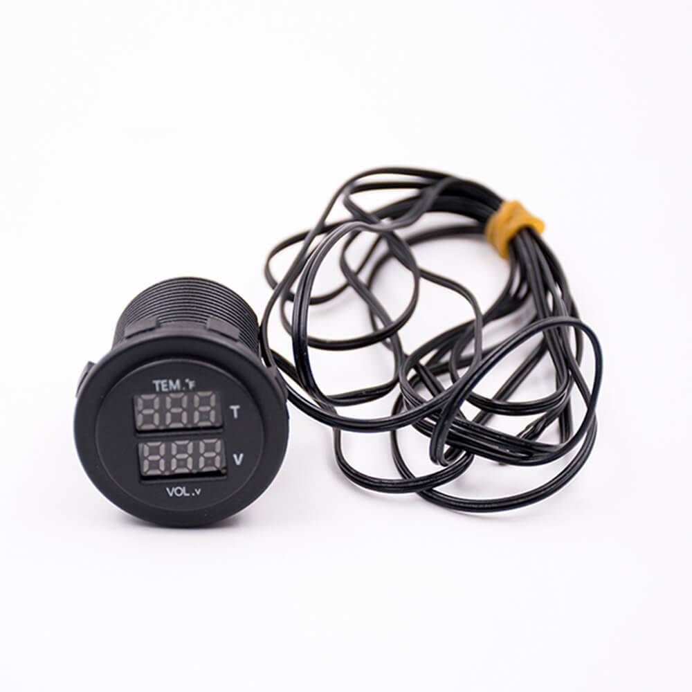 Digital Display Of Voltage Through Hole Socket Cable Temperature Voltage Display