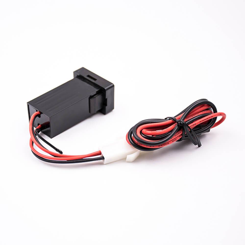 Digital Voltage Display Meter Temperature Voltage Display Socket Cable