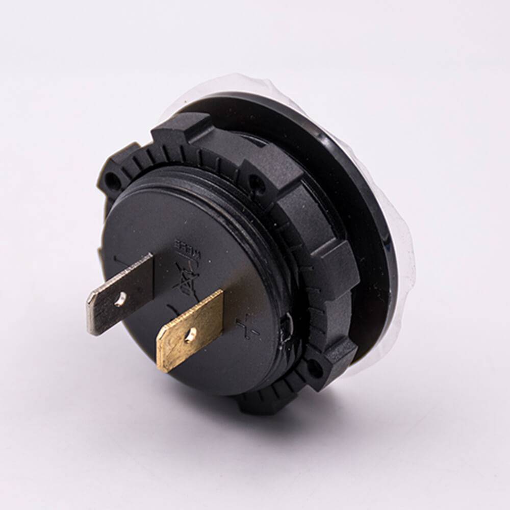 Voltage Digital Display Socket Through Hole Waterproof 3-digit Digital Display Car Meter