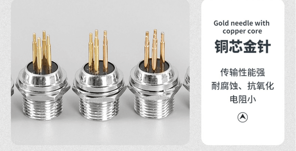 Circular GX12 Plug and Socket 5 Pin Aviation GX12 Standard Connector Male Socket for PCB