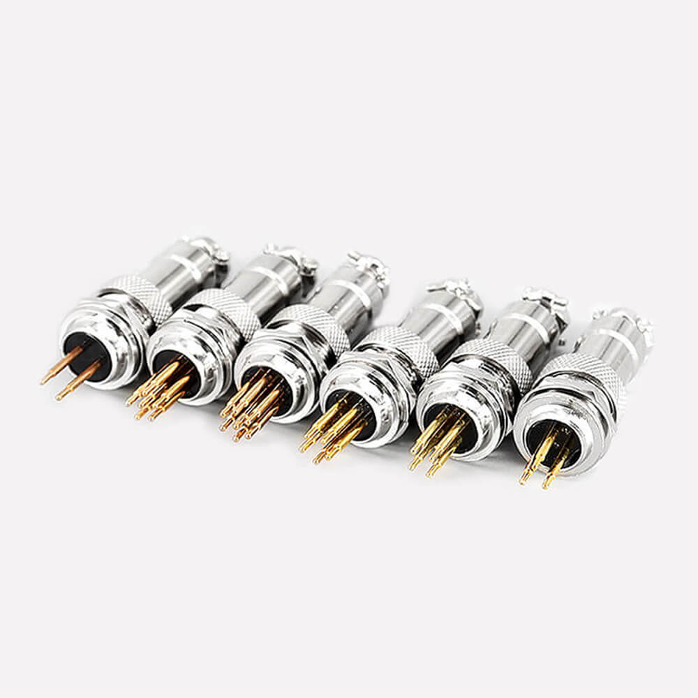 Circular GX12 Plug and Socket 5 Pin Aviation GX12 Standard Connector Male Socket for PCB