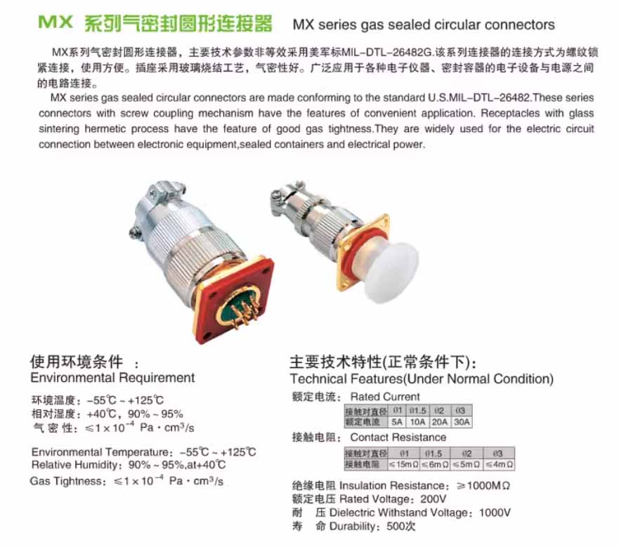 Sealed Aviation Connector MX33 41 Core Whole Set Glass Sealed Male and Female Plugs for Vacuum Connection