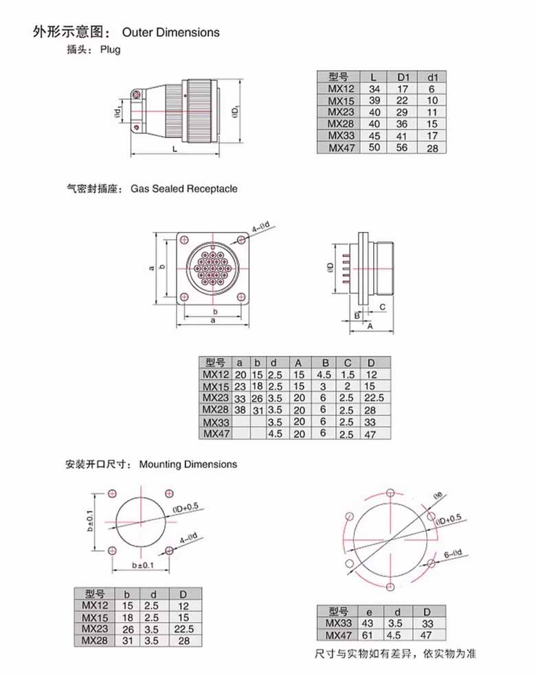 Sealed Aviation Connector MX33 41 Core Whole Set Glass Sealed Male and Female Plugs for Vacuum Connection
