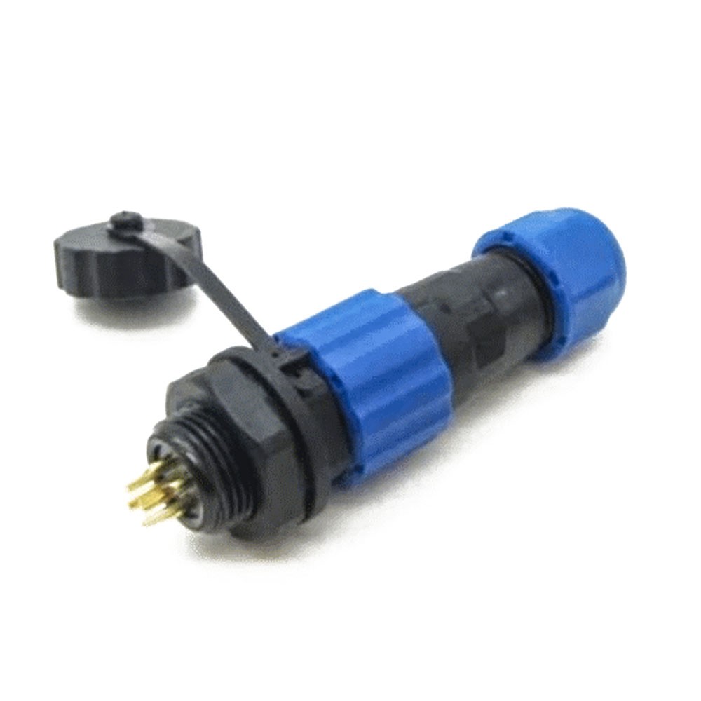 Aviation connector SP13 male plug & female socket in line type 4 pin