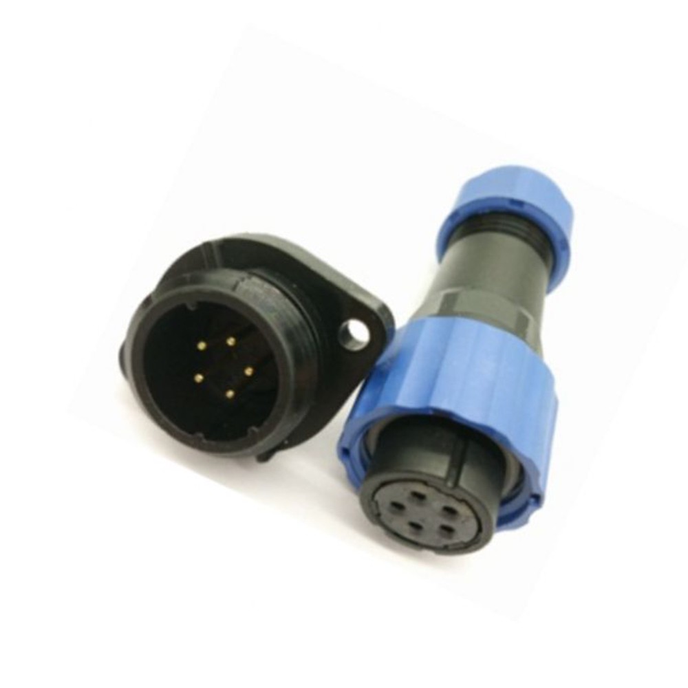 Elecje Connector SP17 Female Plug & Male Socket 2 hole flange panel mount SP17 5 pin Connector