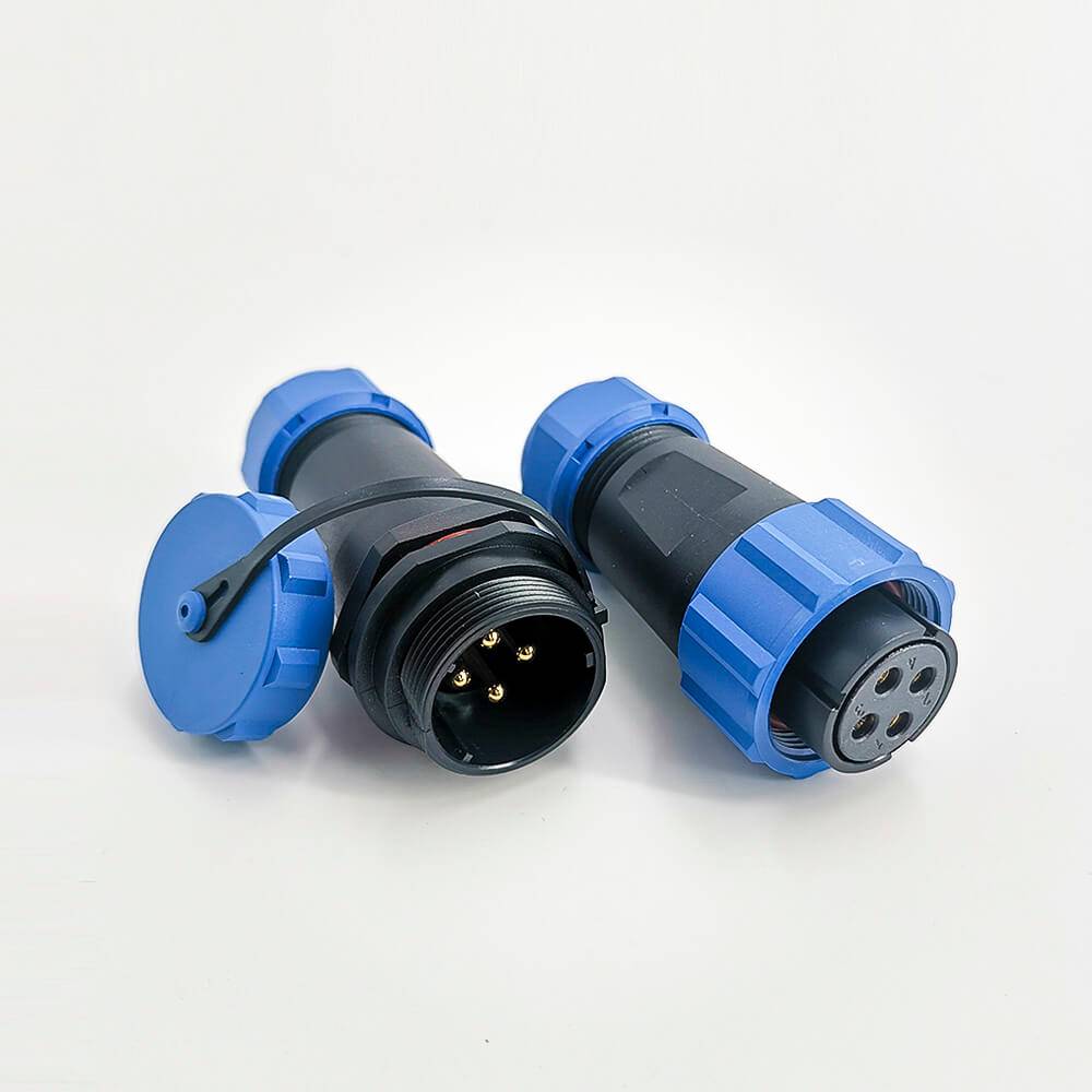 Elecje SP21 Series IP68 Waterproof Connetor 4 pin In-line Female Plug & Male Socket SP21-4 Pins Connector