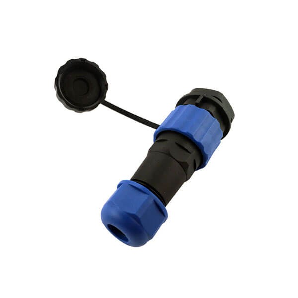Outdoor LED Lighting Connector SP17 5 Pin Blue Plastic IP68 Waterproof Connector