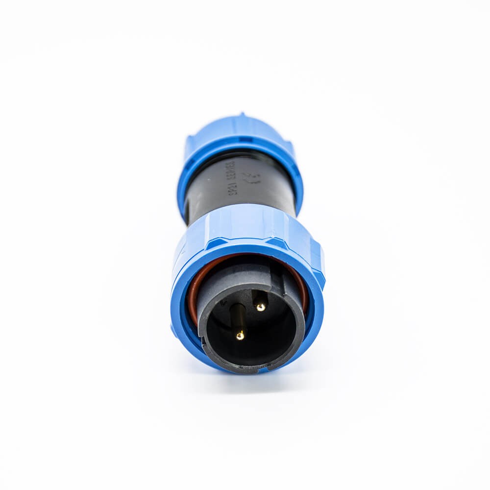 SP21 2 Pin Connector Waterproof Male Plug 2 Holes Flange Female Socket Solder Type Panel Mount