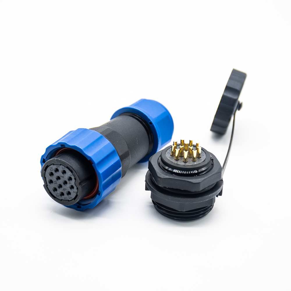 SP21 Connector IP68 Waterproof Connetor In-line Male and Female SP21-12 Pins Connector