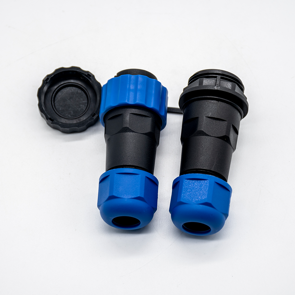 SP21 Female Connector IP68 Waterproof Connetor 7 pin In-line Female Plug & Male Socket SP21-7 Pins Connector