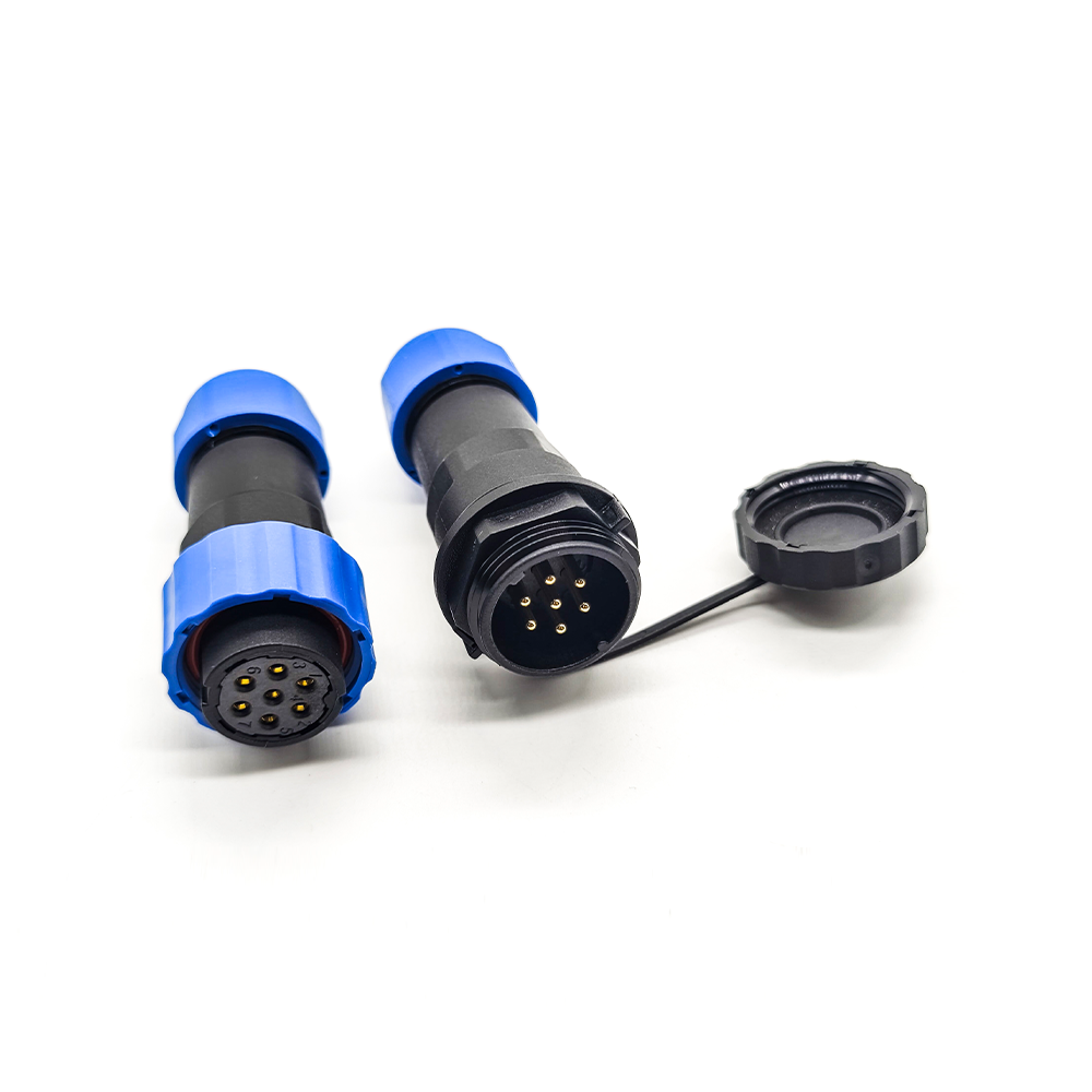 SP21 Female Connector IP68 Waterproof Connetor 7 pin In-line Female Plug & Male Socket SP21-7 Pins Connector