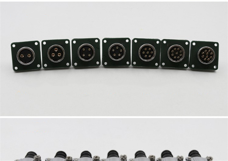 Male Plug and Female Jack Connector 7pin Straight cable square Socket TI+Z WF16 Waterproof Connector