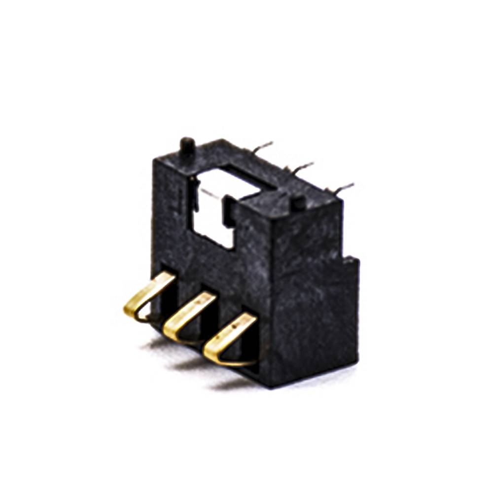 3 Pin DC Power Connector 7.0H Gold Plating PCB Mount 2.5PH Horizontal Battery Connector