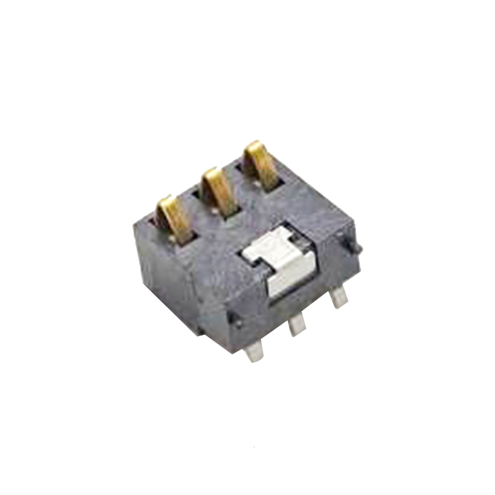 3 Pin DC Power Connector 7.0H Gold Plating PCB Mount 2.5PH Horizontal Battery Connector