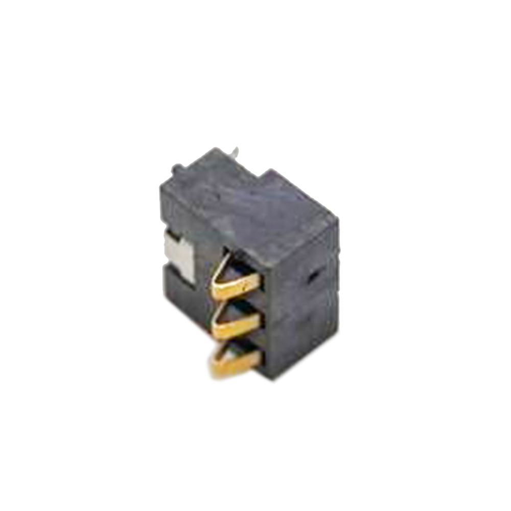3 Pin DC Power Connector 7.0H Gold Plating PCB Mount 2.5PH Horizontal Battery Connector