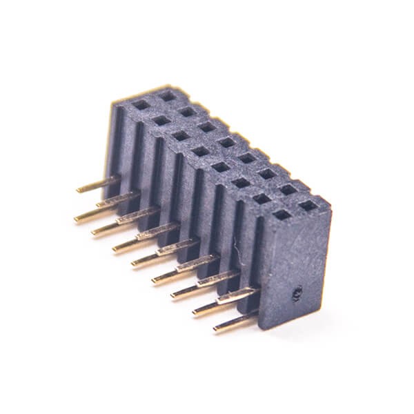 2pcs 2X8 Female Header 90 Degree Single Row 2.0mm Picth DIP Type