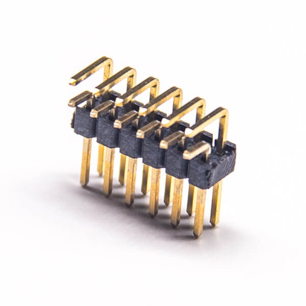10pcs 2×6 Pin Right Angle Header DIP Type Double Row Gold Plating 2.54mm Pitch