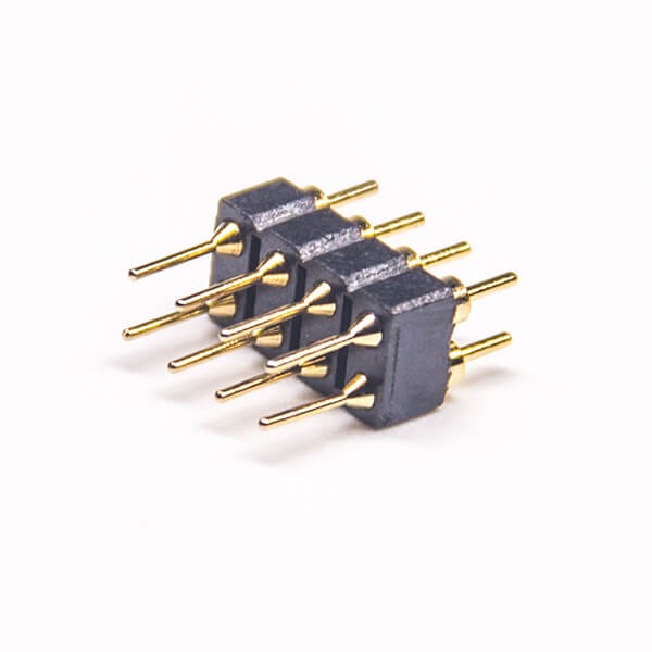 10pcs 8 Pin Header 2X4 Dual Row Circular Holes 180 Degree 2.54mm Gap DIP Type