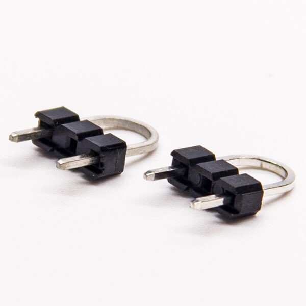 2.54mm Pin Header Single Row U Type 2 Pin Through Hole (2pcs)