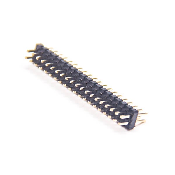 2pcs 40 Pin Header Connector 180 Degree 1.27mm Dual Row Dip Type