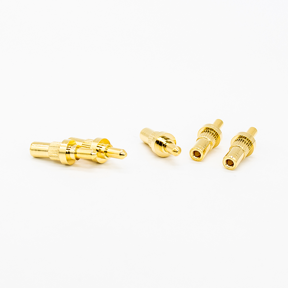 Pogo Pin Assembly Gold Plating Shaped Series Plug-in Brass Straight Single Core