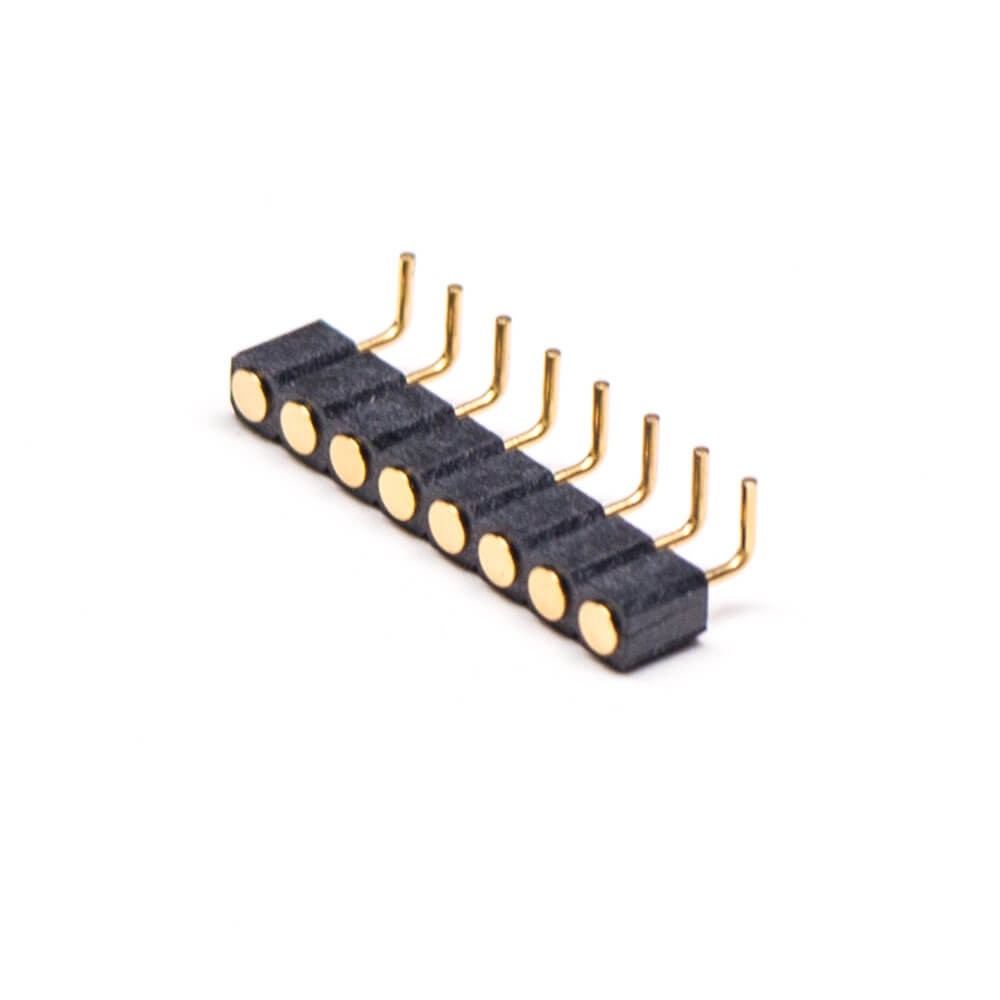 Pogo Pin Connector 8 Pin Female 2.54MM Pitch Multi Pin Series Bending Type
