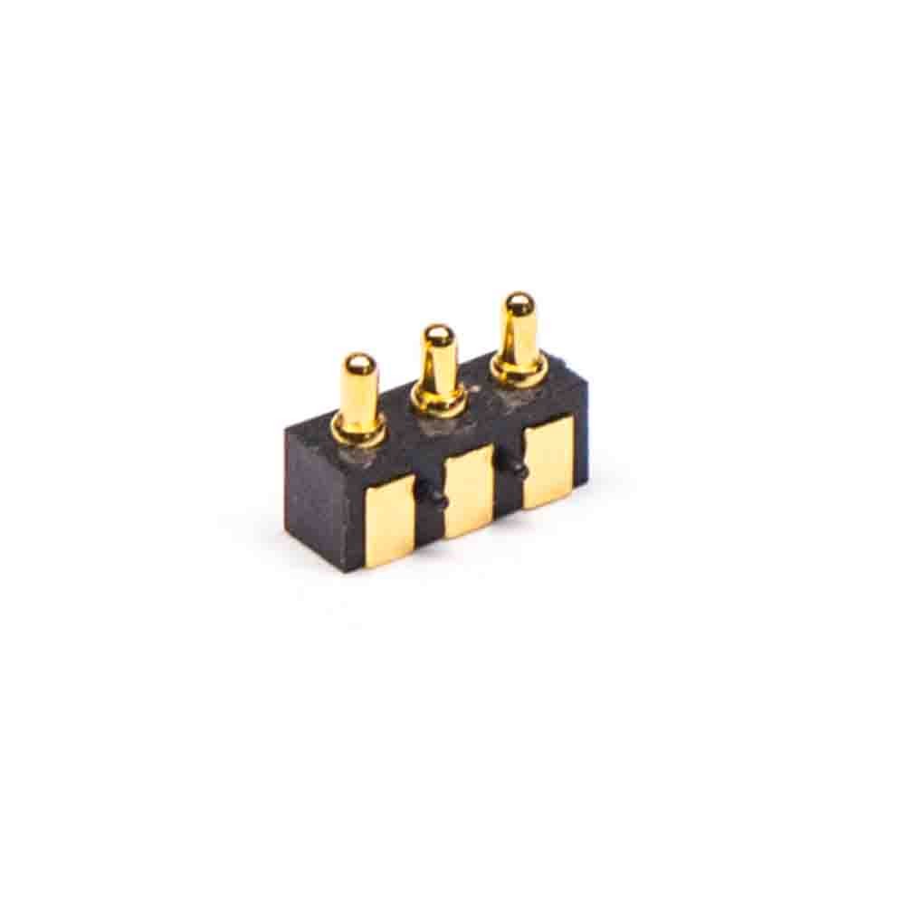 Spring Pogo Pin Connector Solder 3 Pin Brass 2.5MM Multi Pin Series Flat Type