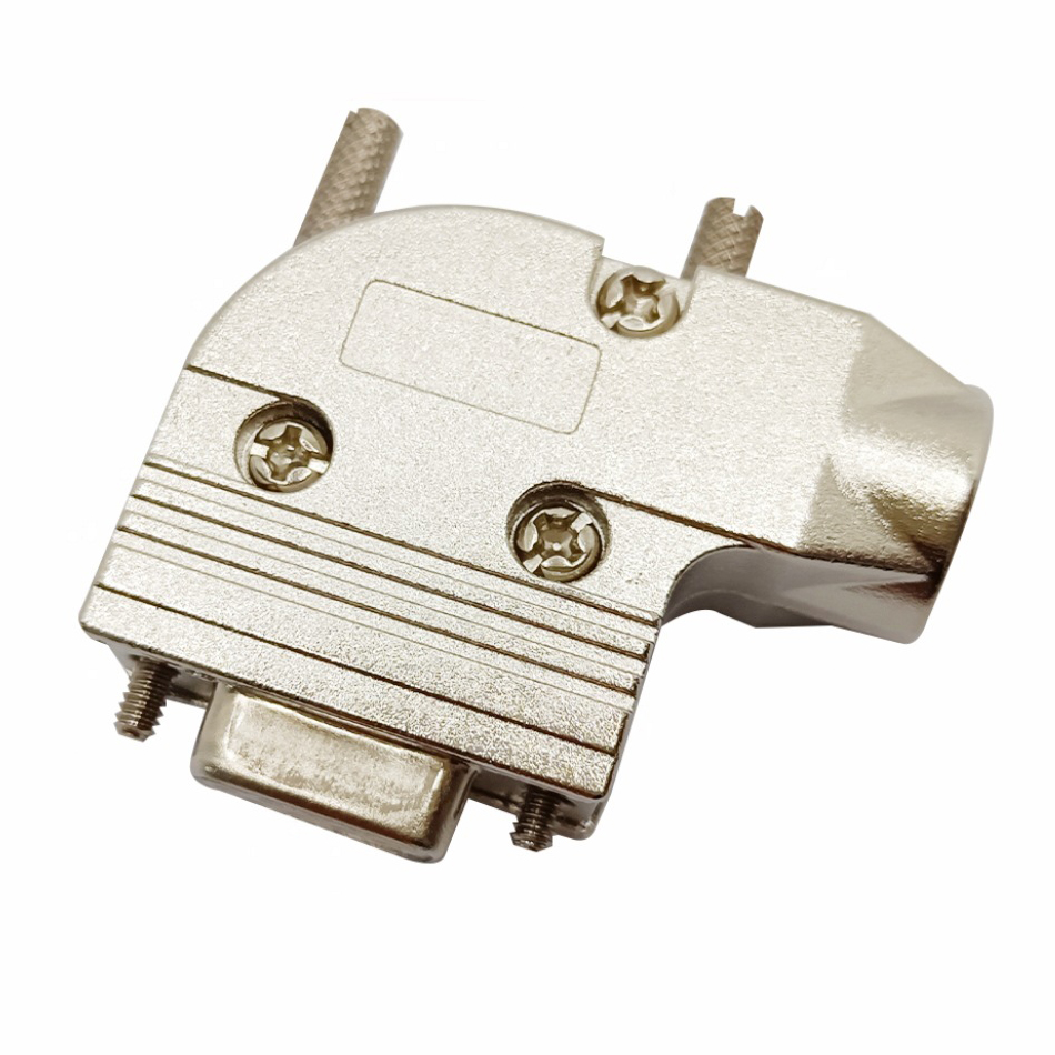 D SUB 9 Shell L Type Right Angled Male RS232 serial port Zinc Alloy Silver