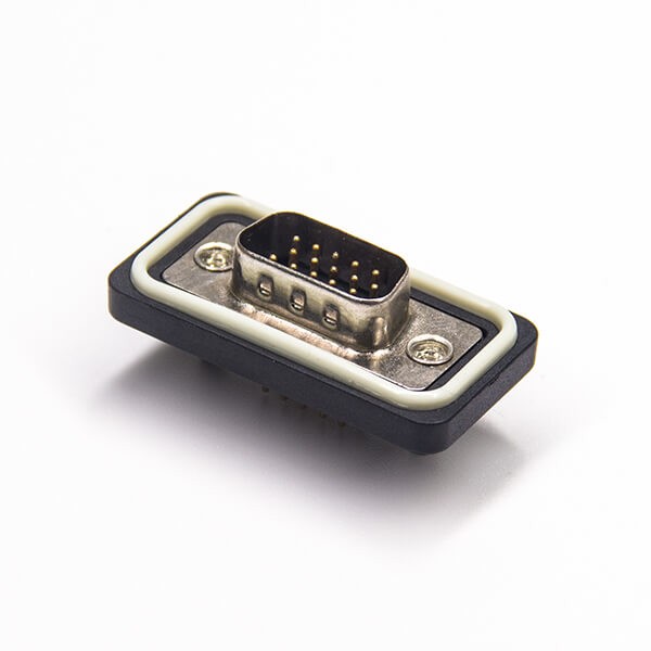 15 pin d sub connector Standard IP67 type 3 Rows Through Hole Panel Mount With Harpoon 20pcs