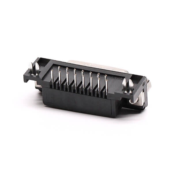 15 Pin D Sub Female Connector Right Angle Staking Type for PCB Mount