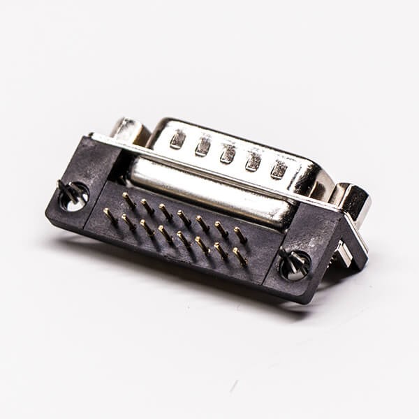 15 Pin D SUB Male Cable Connector Solder Type Right Angled with Staking 20pcs