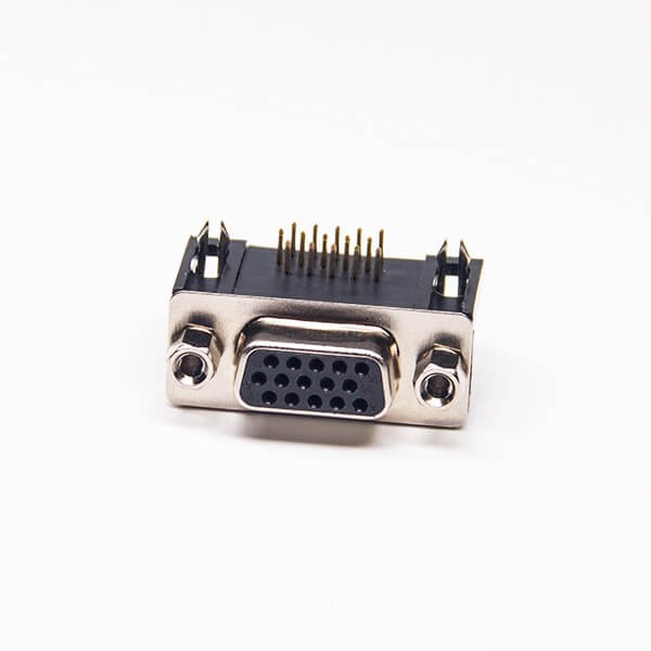 15 Pin hd d sub connector female FOR PCB connector right angled