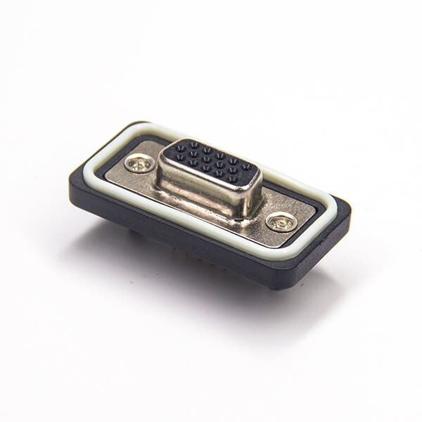 15 pin male d sub connector (vga) Standard IP67 type 3 Rows Through Hole Panel Mount With Harpoon