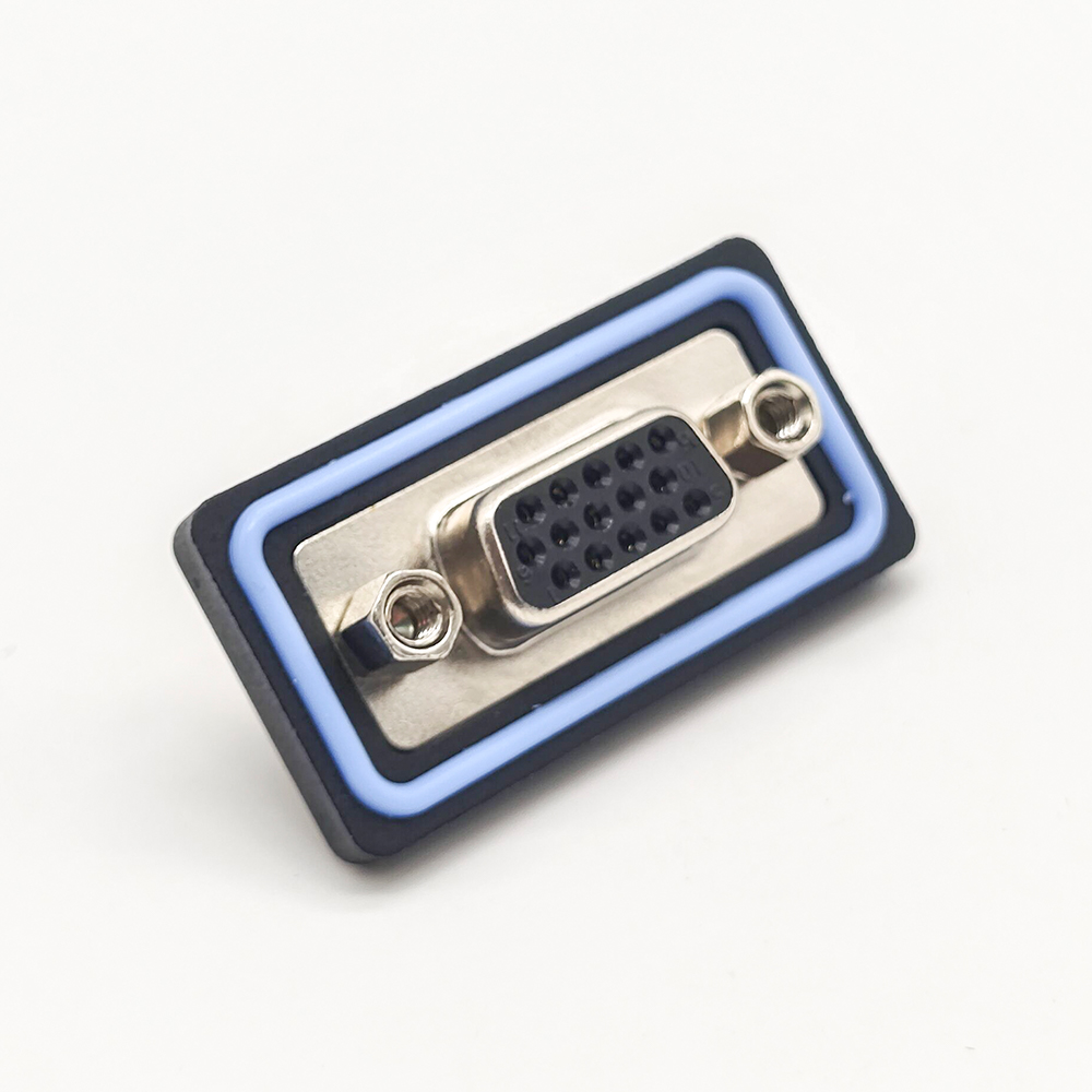 15 pin male d sub connector (vga) Standard IP67 type 3 Rows Through Hole Panel Mount With Harpoon