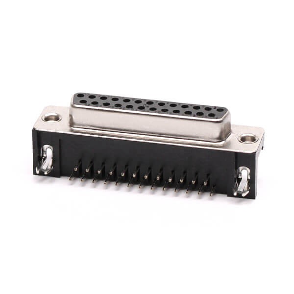 25 Pin D Sub Female Cconnector RA Solder Type for PCB with Stamped Pin 20pcs