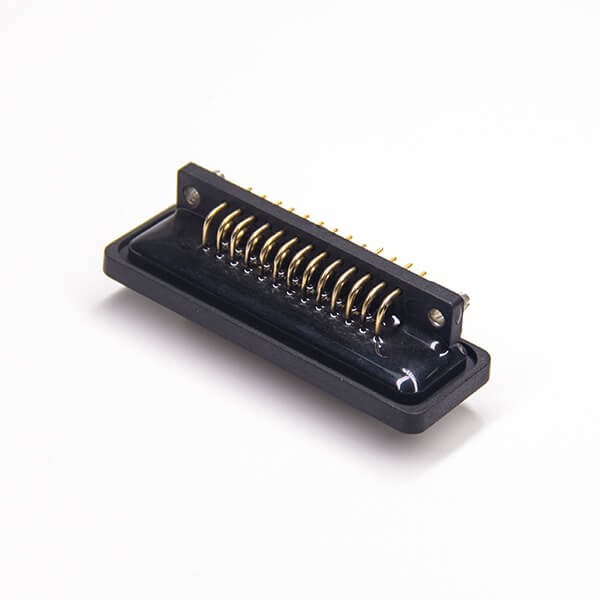 25 Way D sub Standard IP67 Type 2 Rows Through Hole Panel Mount