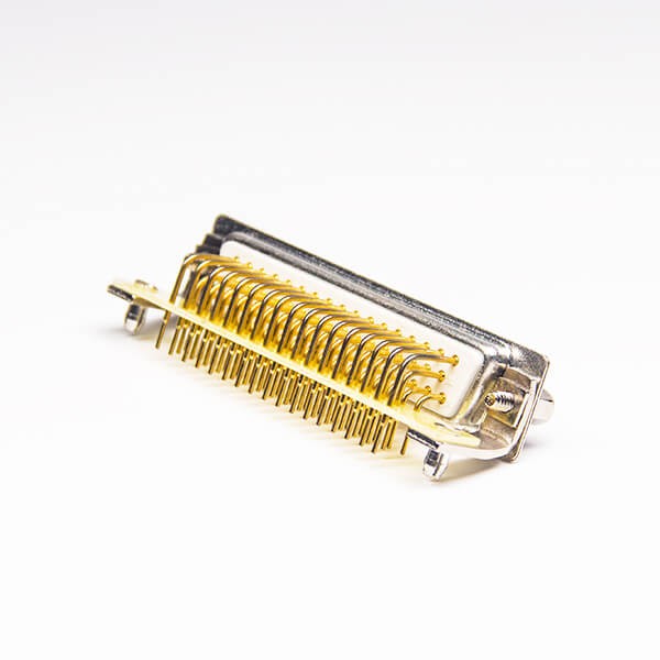 50 Pin Right Angled D SUB Connector Female Staking Type for PCB Mount