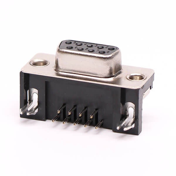 9 Pin D Sub Female Connector Right Angle Staking Type for PCB Mount